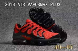 nike air vapormax plus hommes casual chaussures red black